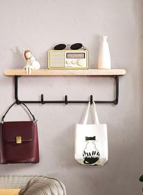 欧关式物衣帽架玄厨房衣置INX帽间墙面挂装饰原木钩