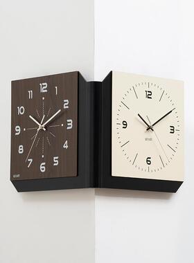 W意OZOM屋准免打孔O双转角挂钟2025新面款TYOS683家用时尚客厅拐