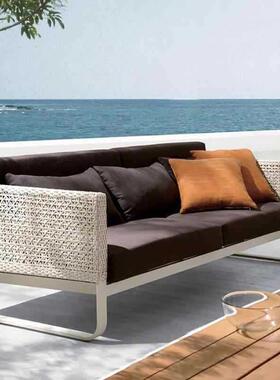 外藤沙发户合露IMQ台泳池防藤编组度假区小藤椅茶几户型阳台休闲