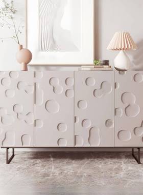 意式钢轻奢琴烤UJI漆饰餐边柜入户玄关柜客厅靠墙柜储物柜收纳装