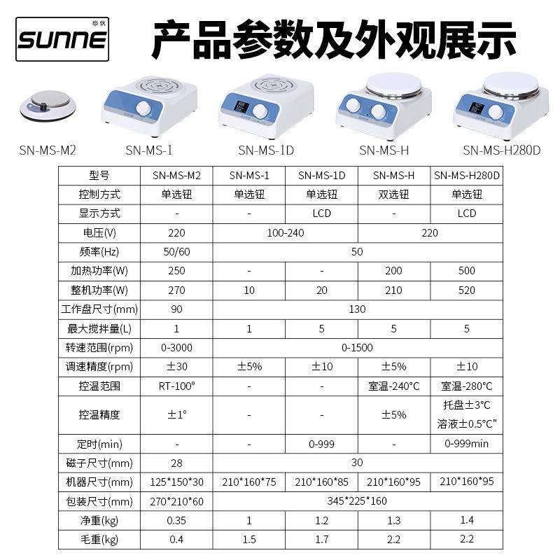 尚仪迷你磁力加电热搅器实验室XJQ拌SN-S-M2数显调速大容量动M搅
