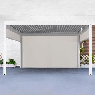 花户外凉棚庭院园铝手动百叶合金手动百叶窗凉棚L日夜两用ED棚灯