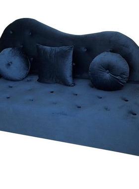 欧租式LZJ铺贵妃椅布艺沙发小户型卧室公寓出房人双人服装三店小