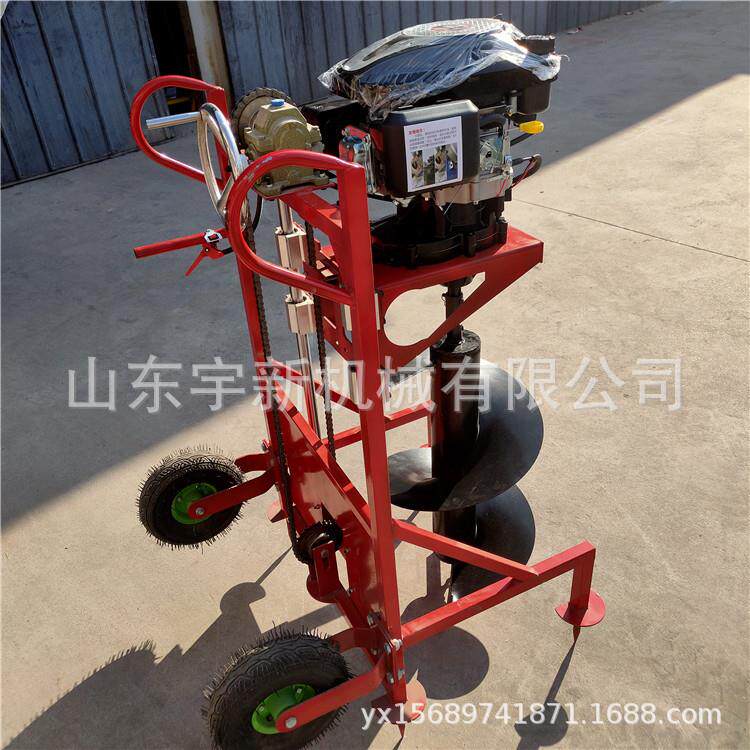 手摇架子大径洞机打果园用挖坑机小型汽油直LWC钻坑机
