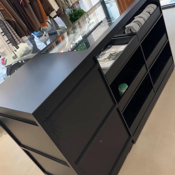 服装店中岛桌展桌示台边柜储物柜漆烤装饰展柜摆件390展台陈列示