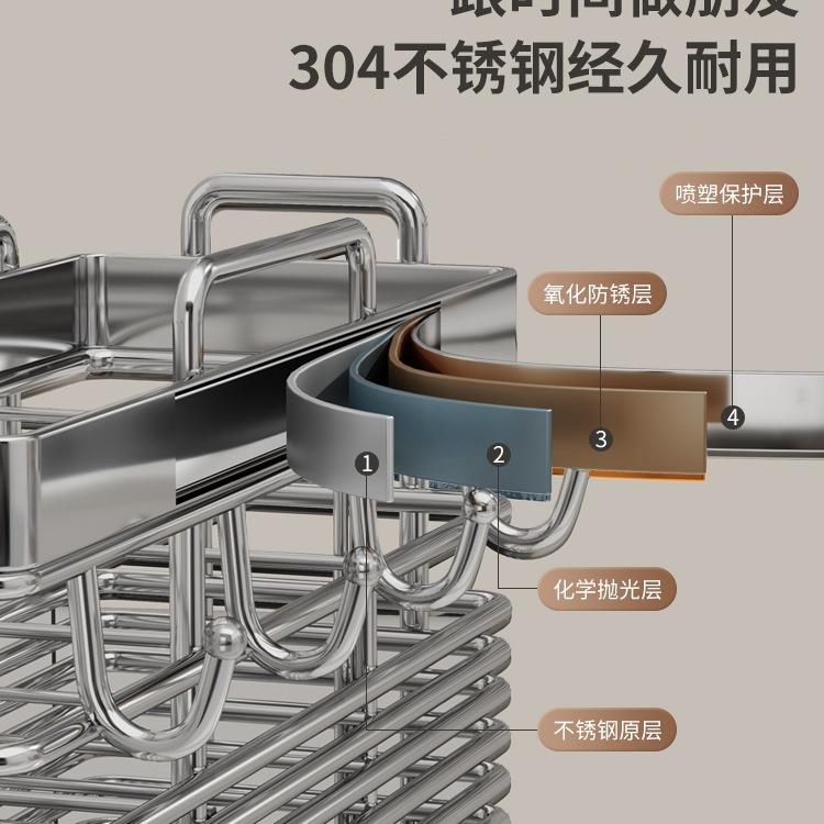 收纳盒厨房用壁挂式筷子家筒桶篓架托新款不锈F98S5JJS子钢勺子快