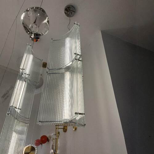 2新瓦款意大利简约餐厅吊灯高210端设计长感玻璃极5简前台展厅条