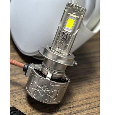 12V/24v车LH4ED前大灯行车灯高汽率合金锌两铜管风扇散热高功亮前