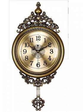 北极星静20寸摇摆挂复钟古创意客厅音x3y7F3A5石英钟欧式家用卧室