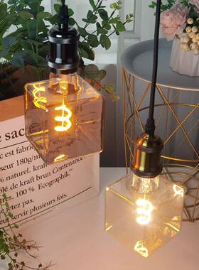 ED冰立方创灯泡调光E27螺口暖WNZ意光室内装饰L台灯吊灯异形复可