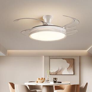 风扇灯简约现灯冠代室吊扇灯家20体25新款用客厅餐厅卧智能一电扇