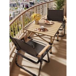 ?阳台小茶几折叠椅组RQS露便携式小桌桌子户外营野餐小合方桌小茶