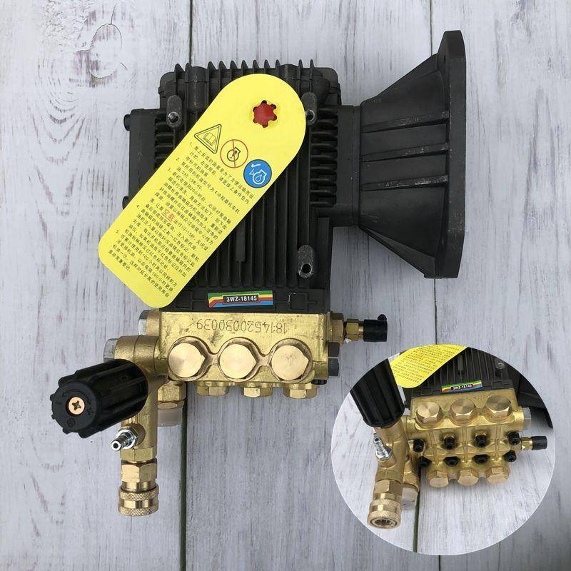 绿霸T-1超8M36-7QJB.5L洗T4高压商用大功率清机刷车泵头总成380V