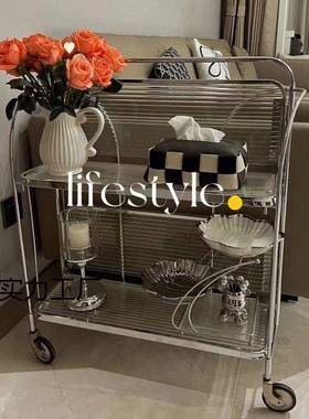 中古车可折叠移动璃小推玻车FHV风花架推车网红透餐明