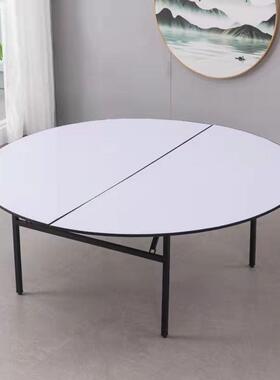 酒店饭店宴会餐大圆桌旋转12152KEM0人商桌大圆桌面家用用可折叠