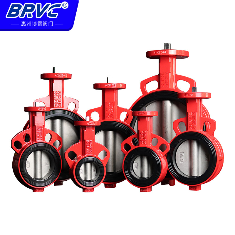 博雷Bray蝶阀 不锈钢对夹式铸钢软密封气动蝶阀S30衬胶蝶阀