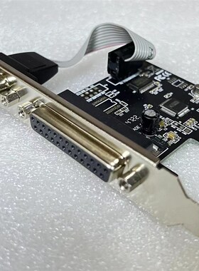 PCIE转2串口卡9针卡 RS232转接卡 并口 COM口扩展卡WCH382L
