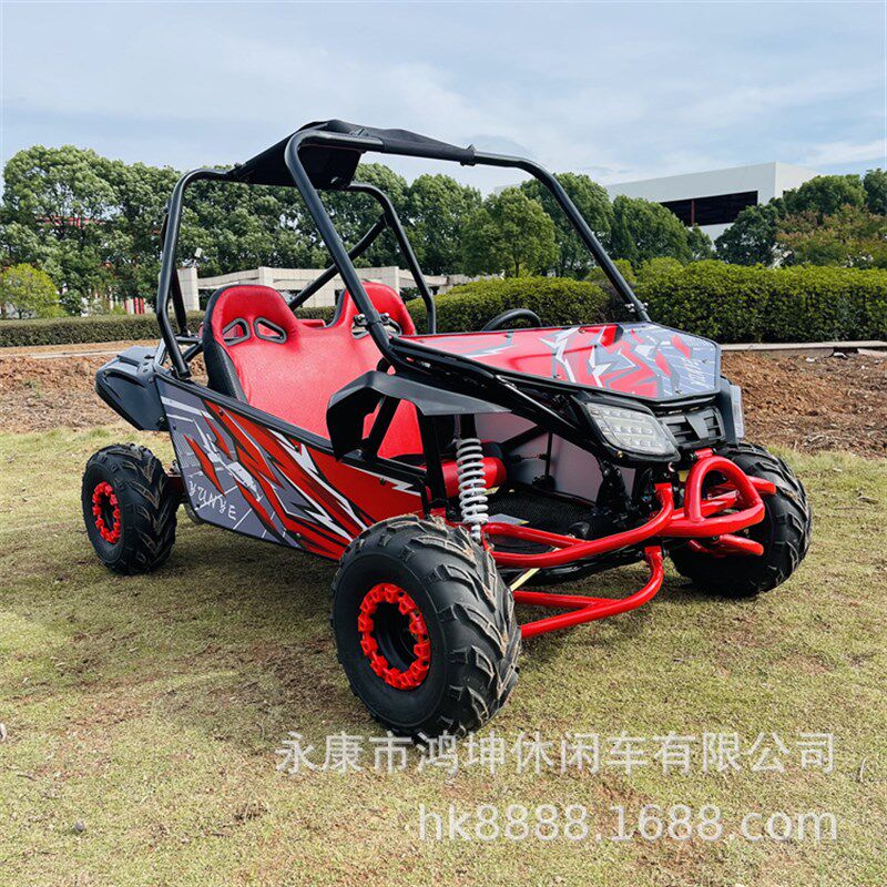 新款儿童山地越野卡丁车四轮全地形UTV汽油电动农夫车沙滩漂移车