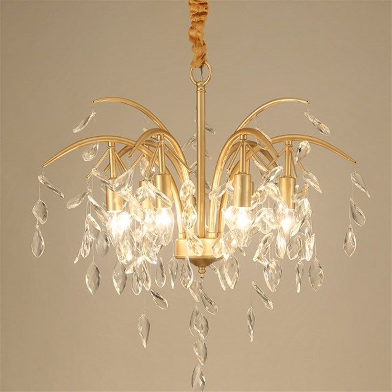 现货美式乡村客厅餐厅灯法式后现代创意艺术树叶欧式卧室水晶吊灯,家装灯饰光源,客厅吊灯,淘宝优惠券,粉丝福利购,淘宝优惠卷