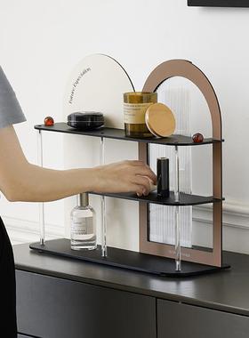 WOZO准OM屋创意复古置物架摆面IFU入户玄关件杂物多层桌收纳架装