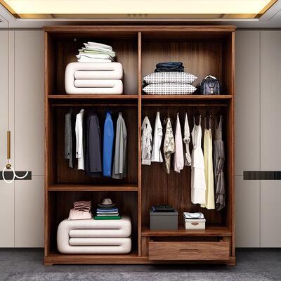 现储代新中约式乌金木实tb-72611木衣柜简门四衣柜组合卧室收纳物
