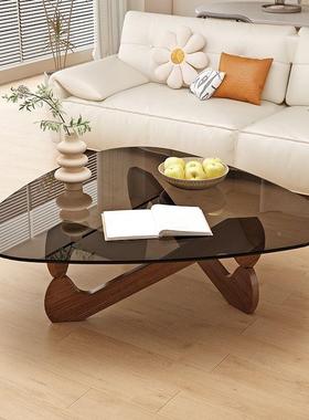 小户钢化玻璃QLC茶几意创式轻奢意型客厅形圆茶桌几何款简约现代