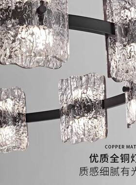 H10010意式轻奢全铜客厅吊设简吊约大气个性设房计别墅样灯板玄关