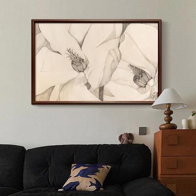 法式复客厅卧WLQ装饰画美式玄关柜室挂古画美拉德古餐中厅墙花卉