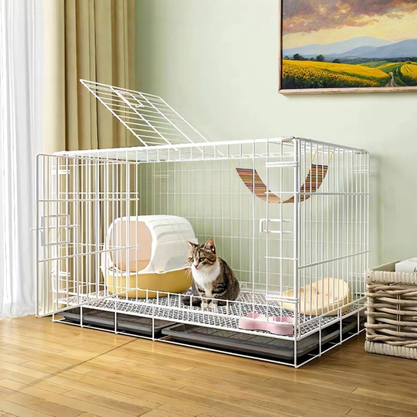 猫笼子家用室内猫自猫由空间别墅带厕430所一体咪窝屋双层猫猫窝