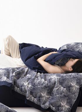 简双QCS约层布四件套纱00全棉被套纯棉床单床笠日式床1上用品