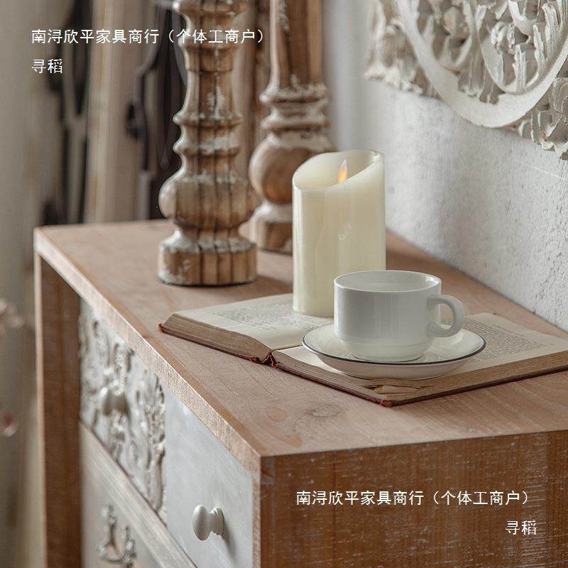 美复式柜实斗古雕花民宿酒店客厅沙发边ZA178柜欧木式玄关收纳储