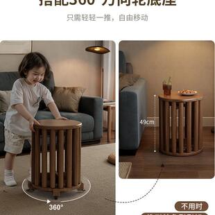 实木木凳子可叠AJQ放凳家用叠叠乐备用桌餐板凳圆四合一组合椅子