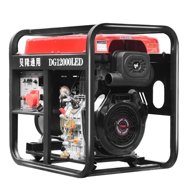 柴油发HTH机3KW单相机电启动便携式户外小型家用柴油电发组电220V
