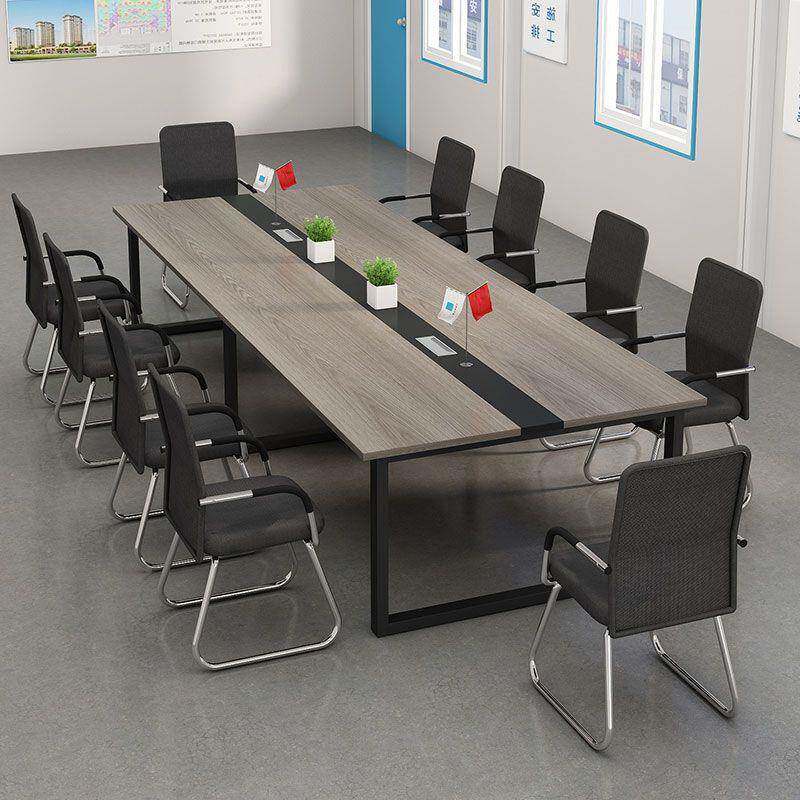 会议桌长桌办合桌椅组简会约现代议室套装大型小TTI型开会长公条