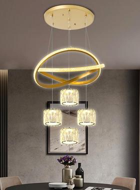 2025新款厅餐ZLB吊灯现代简约le护d眼轻奢水晶吧吊灯感台卧室灯
