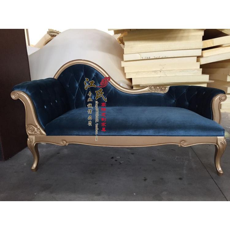 美乡村实木贵妃20230608沙式发布现艺床贵妃沙发椅简欧式贵尾妃椅
