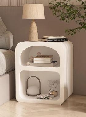 奶油风艺术洞穴VRY计床头简约网红柜收纳置物现代设感白色柜边几