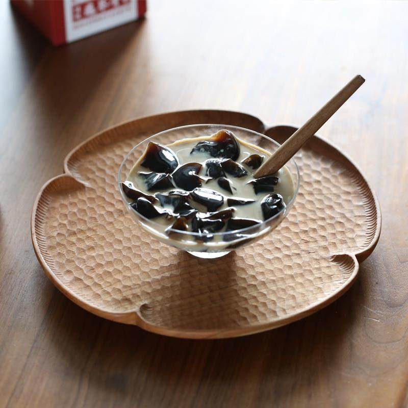 雨木圆形心花瓣盘式餐盘木家用托盘实水日果MFA点碟樱桃木纯手工