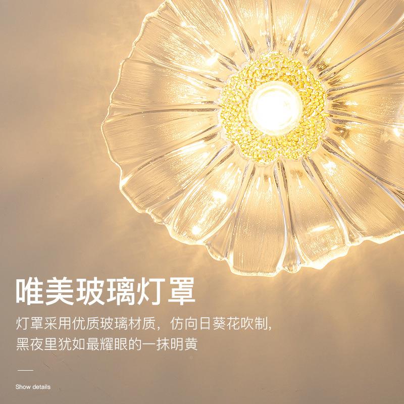 玻璃灯过灯奢道荷叶日式玄关轻DL0006灯简约走廊创意个性复古门厅