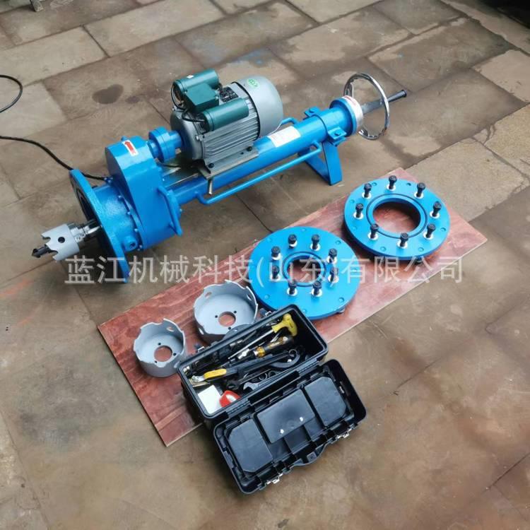球带墨铸铁管带压开孔机N80Ddn125N1TFH50大口径压自来水管开D孔