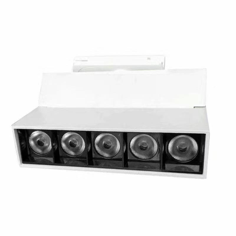 OAE轨LED磁吸式道灯博展物馆画廊窗示灯5*2橱W10*2w四线轨道灯