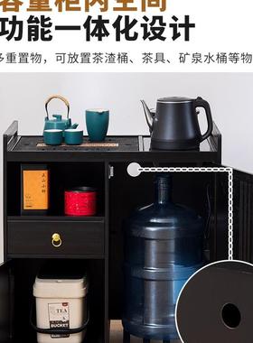 茶BJU新中式移动小茶台桌用茶车带家轮煮泡茶烧水壶一体厅几客茶