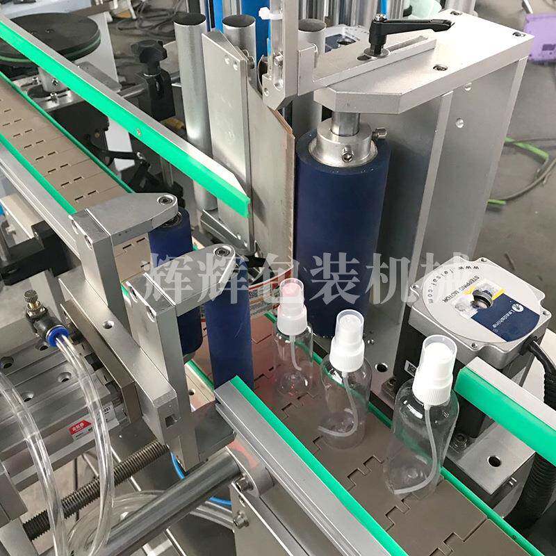 全自动面标贴设备消毒液圆瓶定位贴标机JBQ不干胶双标签机