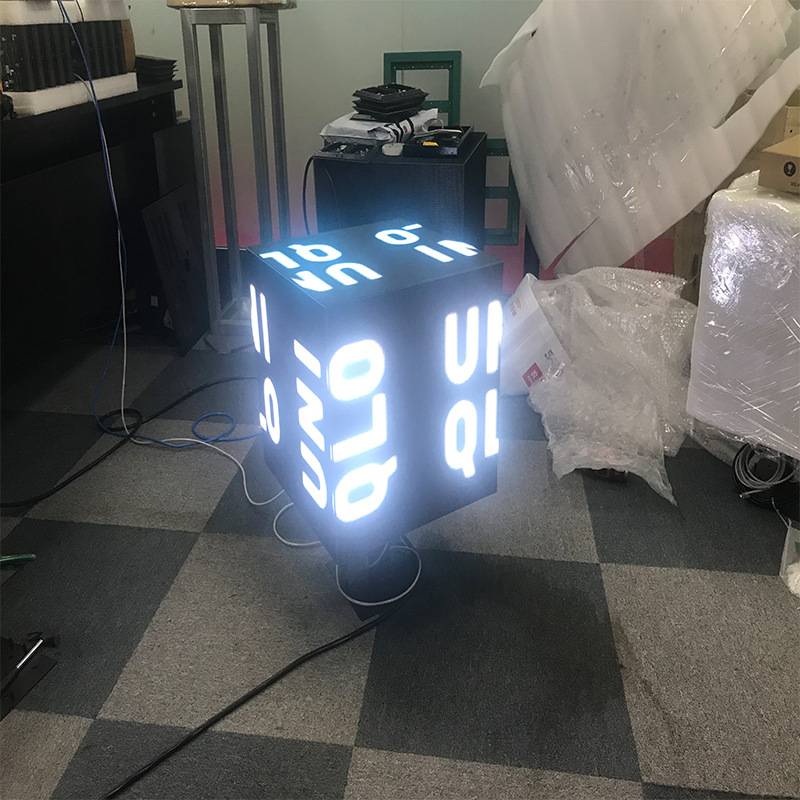 工厂直售室内led显示屏P3/4面屏6面屏高清全彩酒吧立柱创意正方屏