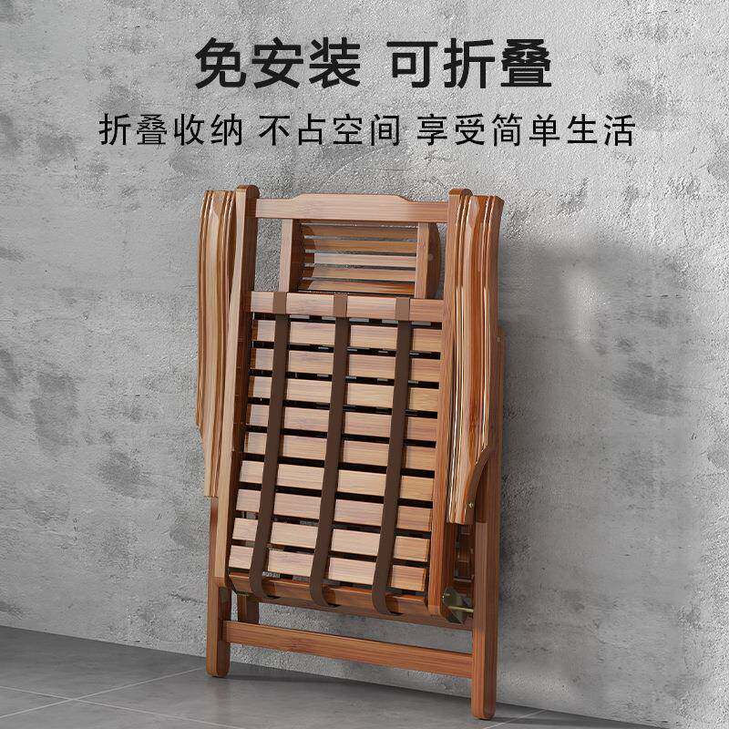 叠竹2023/12/躺椅老折人椅子靠背椅午睡竹躺椅午晒太阳休椅竹睡椅