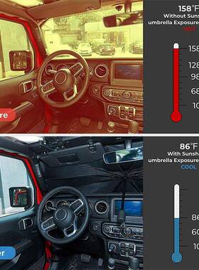 四代牧马容人JL汽车自动遮阳伞车内挡风WHK玻璃折伞兼车专叠专用4