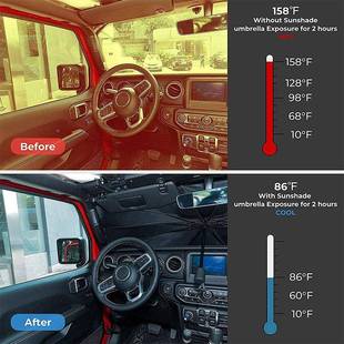 四代牧马容人JL汽车自动遮阳伞车内挡风WHK玻璃折伞兼车专叠专用4