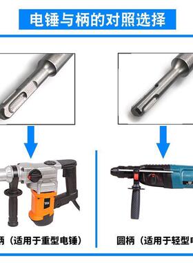 加长电锤击冲钻头方柄圆柄穿米墙混土500mm/OVZ800凝/1米1.21.5米