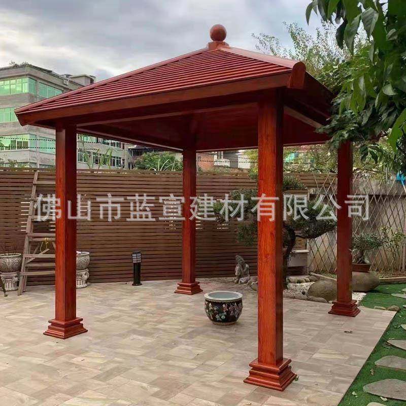 源头亭工古建仿古园林厂景LNK观户式外家用长廊新中铝合金凉亭