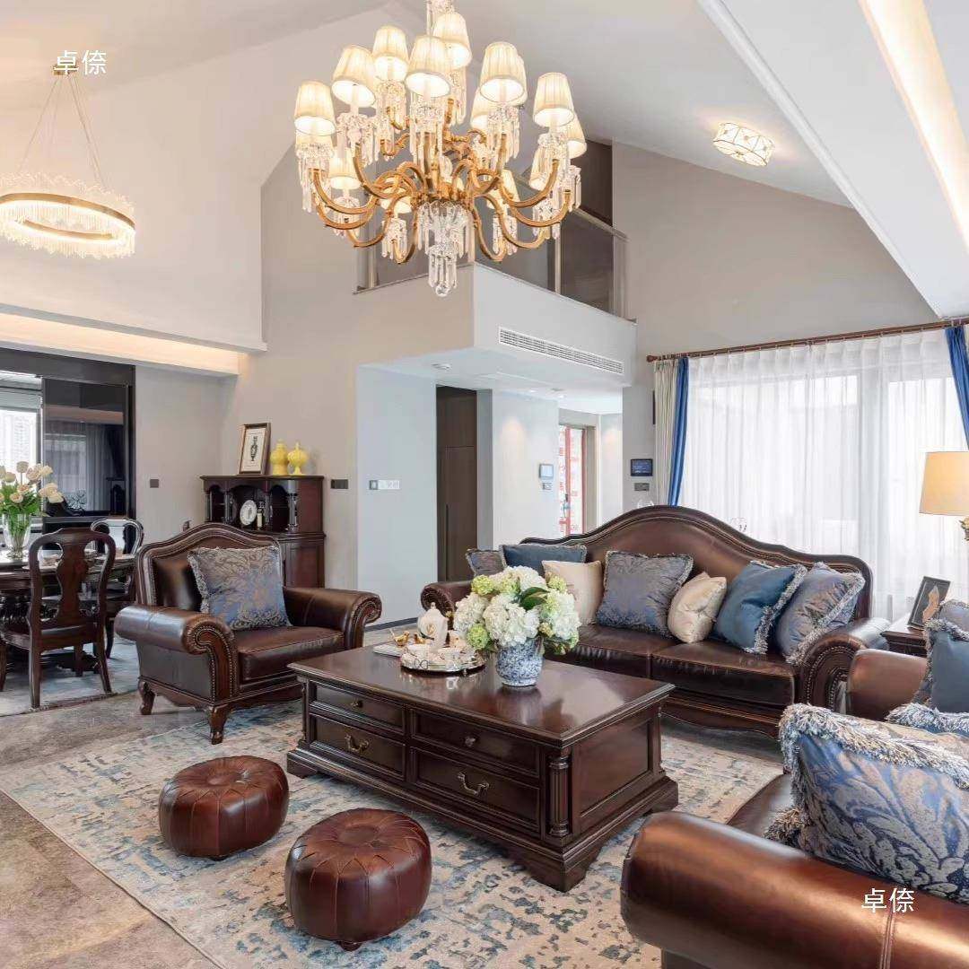 美式a三t尔斯顿头r层沙发人位实木沙发客厅查家1325具茶几电视柜,住宅家具,皮布沙发,淘宝优惠券,粉丝福利购,淘宝优惠卷